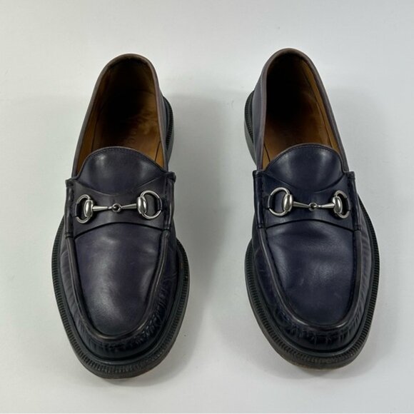 GUCCI Purple Leather Horsebit Loafers Size 7 - Picture 3 of 10